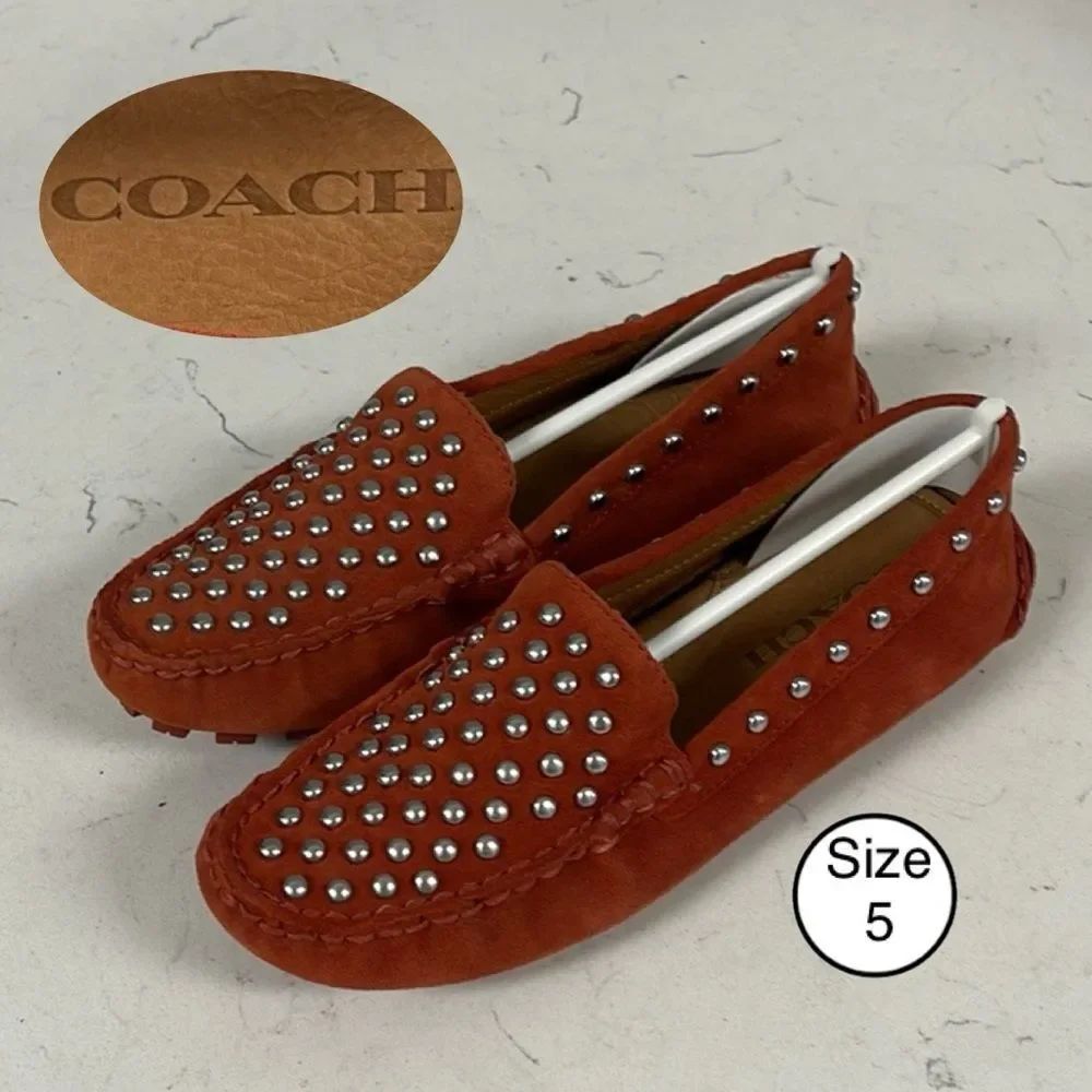 Coach Arlene Moccasin Women’s Size 5, Terracotta / Rust / Orange Color